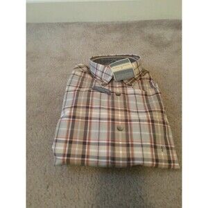 Saddlebred Plaid Button-Up Shirt Casual Collared Mens Size S Multi-Color